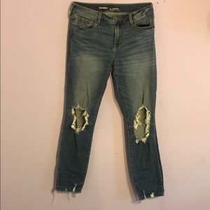 Distressed jeans